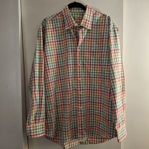 Alan Flusser Men's Multicolor Checkered Long Sleeve Shirt